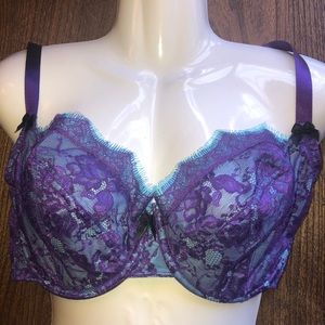 Lane Bryant Cacique Sheer Eyelash Lace Bra